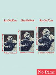 抽象复古帆布墙面装饰挂画、塔拉尔·玛达海报、墙面艺术、家庭客厅办公室装饰、无框、家居装饰材料 - 彩色 - 查看 3