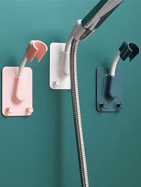 Shower Head Holder Strong Adhesive 360 Degree Rotatable Adjustable Handheld Shower Wand Holder Wall Mount Bracket For Bathroom No-Drill Adhesive Wall Mount Waterproof Handheld Head Holder For Bathroom Accessories Decor