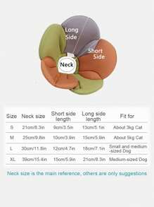 PETSIN 1pc Soft Fabric Flower Shaped Adjustable Cat Recovery Elizabeth Collar, Suitable For Cats And Dogs, All Seasons