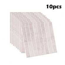 10pcs Self-Adhesive Peel And Stick Tile Stickers 12x12 Inch Square Removable Waterproof And Stain-Resistant Multi-Color Optional, Spacious Home Decoration, Suitable For Dining Room Kitchen Bathroom Living Room Balcony, Good Stuff For Wall Renovation - Multicolor - View 12