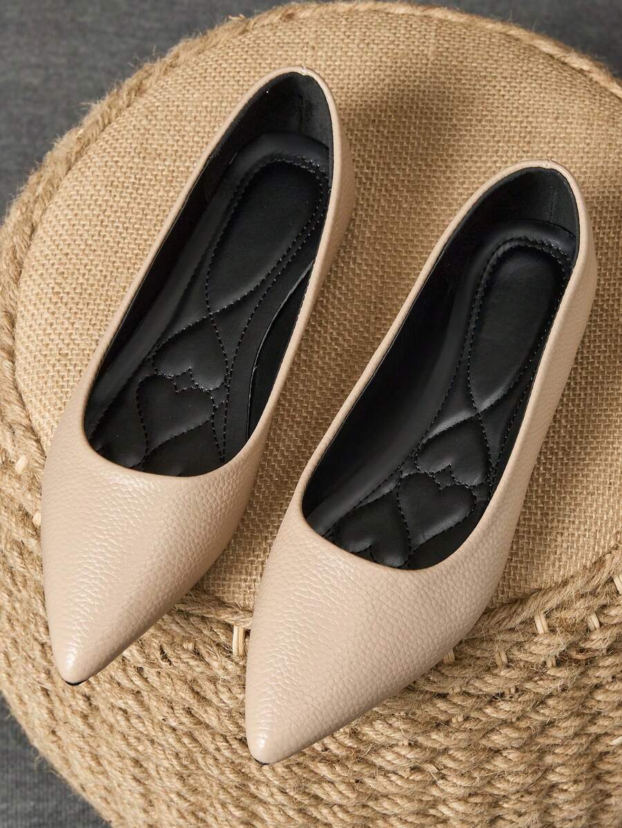 MonaNise 女士尖头时尚低帮平底鞋，户外休闲装，紫色、香槟色、红色、黄色、黑色