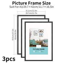1/2/3/4pcs Wooden Photo Frame, Oak Picture Frames , White, Black Wooden Frame For Amazing Gift&Wall Art Decor, For Home, Living Room, Office Tabletop Frame And Wall Frame, Beautiful To Display Your Framliy Painting Art, Travel Photo, Graduation Photo Frame, Wedding Photo Frame Ideal Gift, A3/A4/30X40cm