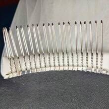 Khăn voan cô dâu mới năm 2026, dài 3 mét, kiểu dáng lãng mạn châu Âu và Mỹ, một lớp, màu sâm panh/trắng. - Nhiều màu - Xem 7