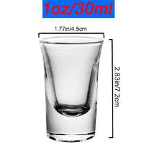 2/6/12pcs 30ml/1oz Clear Shot Glasses With Heavy Base, Bulk Rock Shot Glasses For Cocktails, Vodka, Espresso, Liqueurs, Tequila, And Desserts, Halloween And Christmas Party Supplies