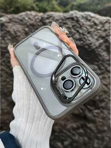 CteGlodrix 3-In-1 Magnetic Metal Frame Lens Protector/Stand Phone Case, Compatible With IPhone 17/17Pro/17Pro Max/16/16Pro/16Pro Max/15/15Pro/15Pro Max/14/14Pro/14Pro Max/13/13Pro/13Pro Max/12/12Pro/12Pro Max/11/17 Pro Max, Acrylic Anti-Drop Hard Protective Cover - Burnt Orange - View 6