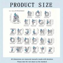 Easvnya Silver Butterfly Cubic Zirconia Letter A-Z Pendant, Suitable For Handmade Bracelet Necklace Minimalist Fashionable Jewelry DIY, Women Birthday Party Gift