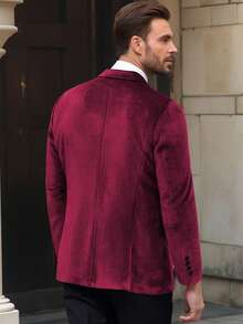 Giacca da abito da uomo di colore unito per l'ufficio e il pendolarismo