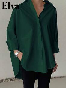 بلوزة سوداء ELVA، بنمط نقاط بولكا ذات طراز فاخر رجعي، بأكمام طويلة وقصة فضفاضة، مناسبة لارتداء المرأة في المكتب، بما في ذلك ملابس علوية الملابس للعمل، الخريف، العودة إلى المدرسة، ملابس رسمية للعودة إلى المدرسة، طراز صديق، ملابس عمل رسمية، ارتداء الشتاء، رؤوس السنة الجديدة والأعلى الصيفية. عيد الحب، رأس السنة الجديدة