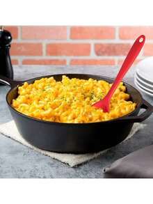 11 英寸硅胶烹饪勺 | 长柄搅拌勺 | 大号不粘厨房勺，用于混合、搅拌、涂油和盛菜 | 耐用、易清洁的烘焙工具 - 彩色 - 查看 6