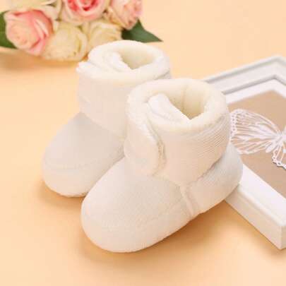 0-1 Year Old Infant Warm Thick Winter Shoes, Soft Bottom Toddler Shoes, Winter