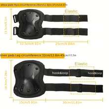 2件/4件套户外运动防护装备，摩托车护膝护肘套装，真人CS骑行滑轮防护装备套装，适用于骑行、登山、攀岩、滑雪、滑冰、室内运动及各种战术比赛