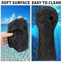 经典复古扑克图案黑色木质推杆头套 - 优质耐用的防护装备 | 适合年轻潮流人士和家庭高尔夫爱好者 - 黑色 - 查看 8