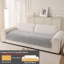1 pieza Funda de sofá de terciopelo de leche con relieve ultrasónico estilo bohemio, de tela suave y aterciopelada, antideslizante, apta para todas las estaciones, fácil de limpiar y lavar a máquina, se ajusta a sofás de 1, 2, 3 y 4 plazas y seccionales, perfecta para la decoración del hogar en la sala de estar, oficina, dormitorio y exteriores