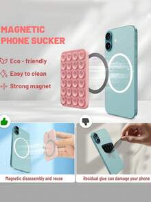 1pc - 24pcs Silicone Suction Cup Phone Holder Pad, Multi-Functional Suction Cup Wall Mount Bracket, Square Non-Slip Phone Case Stand, Suitable For Most Phones, Great For Home And Outdoor Shooting, Silicone Phone Suction Cup Holder, 24pcs Double-Sided Silicone Suction Cups, Easy Suction Cup Sticker, Non-Slip Phone Case, Portable Movable Stand