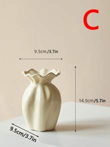 Nordic Modern Simple Creative White Ceramic Flower Vase Home Living Room Dining Table Desktop Decoration Decoration Home Decor Room Decor Glass Vase