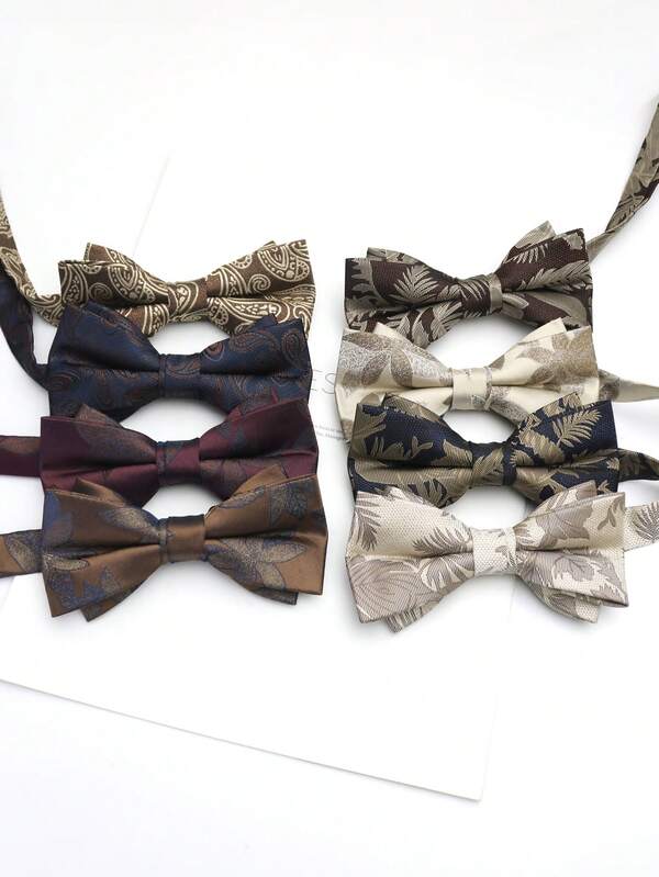 1pc Polyester Plaid Bow Tie, Suitable For Wedding, Daily Party, Hosting, Business, Casual, Streetwear