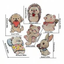 5pcs Embroidered Patch Badges, Adhesive Fabric Applique Patches For Kids Cartoon Clothes, Hats, Jackets, DIY, Butterfly, Bow, Cat Embroidery Patch Set, Applicable For Phone Cases, Bags, And Clothing Decoration - Photo Color - View 10