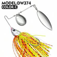 20g Fishing Lure, Hard Metal Spinner Lure Set, Suitable For Bass, Trout, Salmon, Freshwater & Saltwater, 5 Colors Tassel Beard Alloy Lure