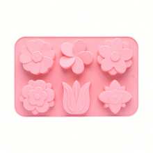 3D雏菊硅胶模具 郁金香花蝴蝶结叶子果冻冰布丁肥皂模具 翻糖蛋糕巧克力模具 蛋糕装饰，情人节派对，家居装饰，家居礼品 - 彩色 - 查看 13