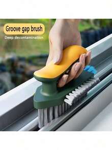 2pcs Color Blocking Arc Handle Cleaning Tool | Multi Effect Brush Head, Shoes, Clothing, Home Cleaning All-Around Responsibility