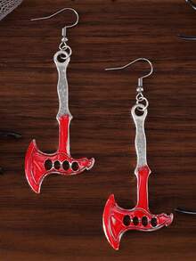 1 Paar Horror Halloween Axt-förmige personalisierte Party-Ohrringe, Halloween-Ohrringe - Verschiedenfarbig - Übersicht 2