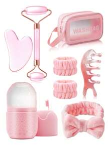 1 件/2 件/3 件/5 件/8 件/9 件面部美容刮痧工具套装、面部提拉按摩小工具刮痧滚轮按摩棒身体背部刮痧按摩组合、美容、护肤产品、水疗、自我护理、护肤工具、面部护理、美容师用品、按摩、面部按摩工具、面部滚轮