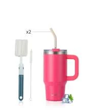 1pc WATERSY Travel Mug Coffee Cup 40oz/1182ML 30OZ/891ML 20OZ/591ML Tumbler Straw Lid And Handle, Stainless Steel Double Wall Vacuum Insulated Coffee Water Bottle Thermal For Cold Hot Coffee, Suitable For School, Camping And Hiking - Multicolor - View 13