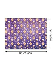 12件/套，紫色圣诞礼物装饰纸，节日礼品盒纸，雪花雪人装饰包装纸圣诞节圣诞装饰品圣诞睡衣圣诞礼物圣诞装饰 - 彩色 - 查看 2