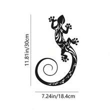 2 buc siluete Gecko metalice în stil rustic, artizanat din fier forjat, potrivite pentru decorarea pereților, decorațiuni din fier suspendat pe perete, nu necesită electricitate, decorare grădină - Negru - Vizualizare 11