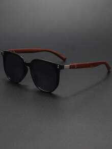 1pc Men's Retro Fashion Glasses, Classic Travel Frame Style, Suitable For Pairing With Coats, Sweaters, Shirts And Other Fashionable Outfits - Multicolor - View 4