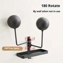 Double Ball Strap Storage Rack Garage Sports Equipment Organizer