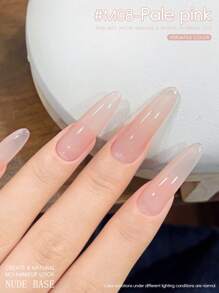 XEIJAYI 1 件透明粉色凝胶指甲油凝胶 15ML 彩色凝胶指甲油持久指甲油浸泡 LED/UV 凝胶指甲油美甲沙龙家居礼物女士 - 淺粉色 - 查看 4