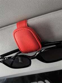 3pcs Universal Car Sun Visor Glasses Clip, Sunglasses Box, Car Glasses Holder, Car Interior Accessories, Fashionable Car Glasses Clip, Magnetic PU Leather Stylish Glasses Clip, Glasses Clothing Clip, 2pcs Car Interior Sun Visor Accessories, Glasses Storage Holder, For Vehicle Interior, 1pc Glasses Storage Holder Sunglasses Travel Cool - Multicolor - View 6