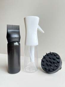 3 套护发套装、喷雾瓶、发根梳、涂抹设备、染发瓶 - 头发涂抹瓶和头皮按摩梳、缓解压力和促进头发生长的头皮按摩器、男女淋浴刷、返校、旅行度假必需品、女士发饰、光滑后梳、理发配件、吹风机