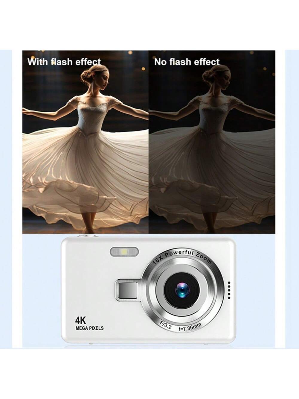 كاميرا رقمية 2.4 بوصة: 50 ميجابكسل، تكبير رقمي 16X...