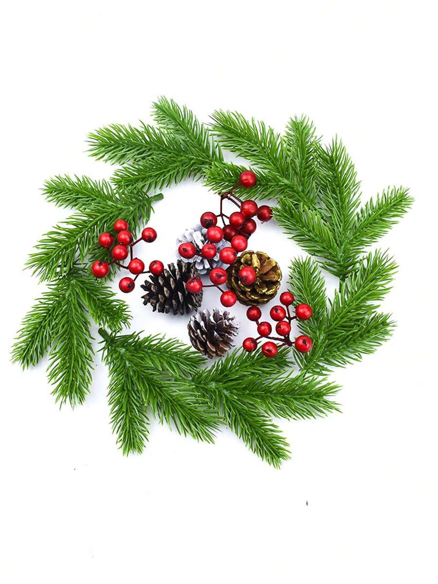 10/20/30/400 Stücke 12 cm künstliche Mini Kiefernnadel Zweige, Weihnachtspflanzen Grünpflanzen Stiele, Künstliche Zedernkiefernnadeln für DIY Girlanden, Kränze und Heim-/Gartendekoration, Heim-/Bürodekoration, Feiertags-Dekorationen, Tischdekoration Bauernhaus Weihnachts-Tischmitte, Herbst-Heimdekoration, Halloween-Dekoration, Weihnachts-Dekoration, Geburtstagsgeschenke - Grün - Übersicht 1