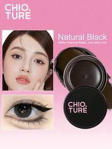 CHIOTURE Smooth Eyeliner Cream Richly Pigmented, Shapes In One Stroke, Waterproof Smudge-Proof And Non-Smudgy Long-Lasting Without Fading, Eyeliner Gel, Effortlessly Enlarges The Eyes - Natural Black - View 1