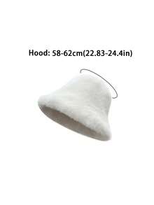 1 件女士蓬松渔夫帽，百搭休闲渔夫帽，简约设计，适合日常穿着冬季服装秋季 - 黑色 - 查看 7