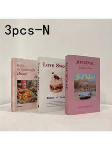 1 cái/3 cái Đồ trang trí sách giả tối giản, Đồ trang trí sách giả phong cách thành phố hiện đại, Sách giả phong cách Bắc Âu cho phòng khách, nhà ở, quán cà phê, trưng bày, đạo cụ chụp ảnh - Nhiều màu - Xem 9