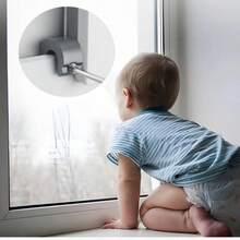 3/5 piezas Limitador de ventana de aleación de aluminio, Restrictor de ventana/puerta corrediza, Tope de cortina corrediza Cerradura de para niños Tipo C, Clip de metálico para ventana/puerta corrediza, Tope de posicionamiento antirrobo - Multicolor - Ver 12