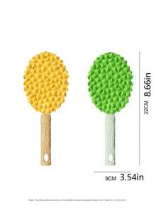 宠物榴莲按摩梳猫毛脱毛梳猫毛清洁刷梳多功能刮毛器毛刷 - 彩色 - 查看 7