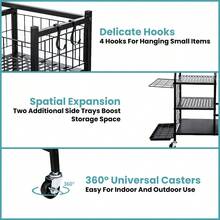 Shoze Golf Storage Rack With Wheels Oversized Golf Club Storage Rack Golf Bag Rack With Accessory Rack Heavy-Duty Golf Storage Rack For Garage Shed Basement - Black - View 4