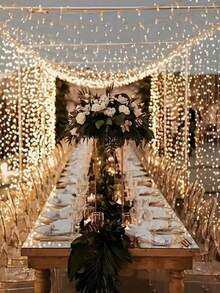 1pc10 Curtain 3*3m 300 Lights Led Curtain Lights Usb Remote Control String Lights Bachelorette Party Party Decoration Lights - Multicolor - View 2
