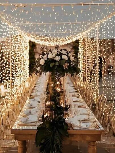 1pc10 Curtain 3*3m 300 Lights Led Curtain Lights Usb Remote Control String Lights Bachelorette Party Party Decoration Lights