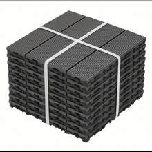 1pc/2pcs/10pcs, 30*30cm/11.8*11.8inch Outdoor Waterproof Anti-Corrosion Plastic Wood Flooring, Easy Installation, Flame Resistant, Anti-Wear, Anti-Corrosion, Suitable For Balcony, Patio, Garden Renovation, DIY Plastic Interlocking Deck Tiles, Outdoor Decor, Outdoor Garden, Applicable For Terrace, Pool Side, Balcony And Backyard, Available In Grey And Coffee Color, Waterproof Outdoor Ground Cover - Coffee Brown - View 6