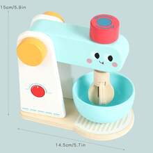 Wooden Play Kitchen Toy Set - Realistic Coffee Machine, Teapot, Cookware, Educational Building Blocks Toys For Children - Multicolor - View 13