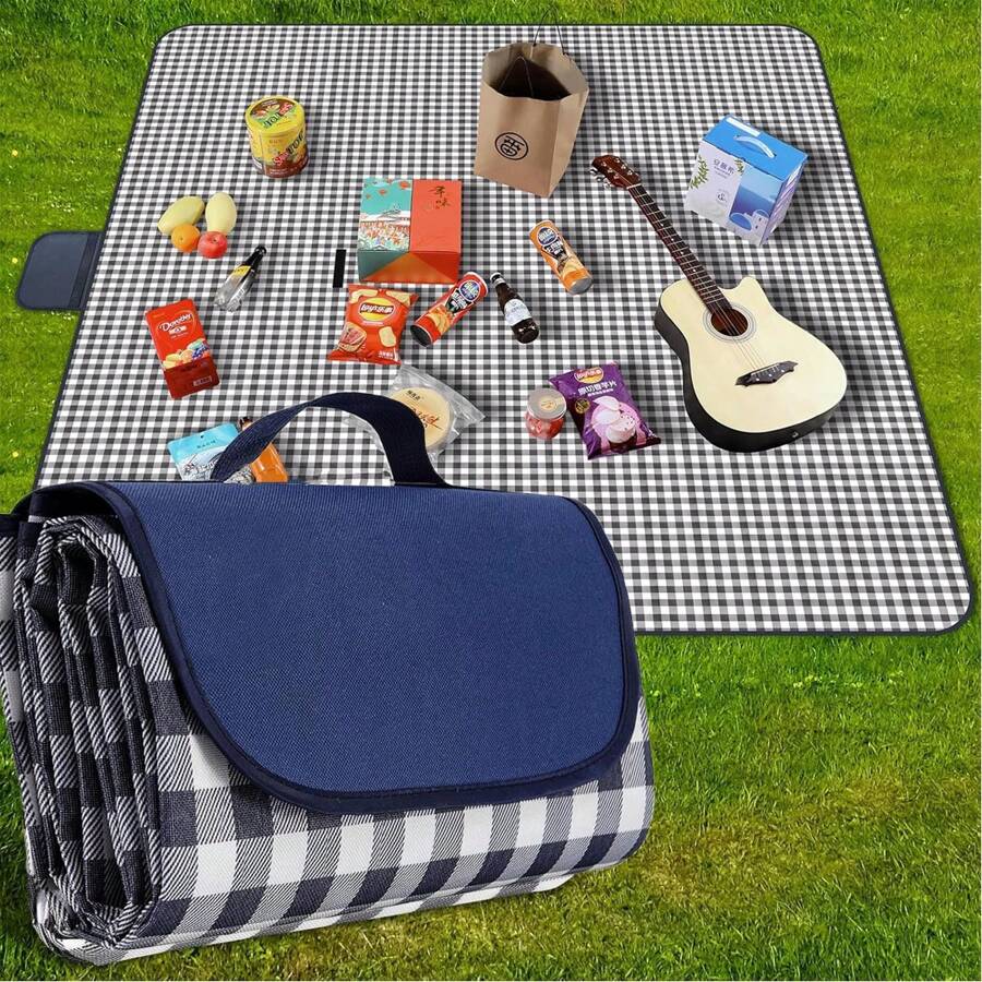 一、户外野餐垫、沙滩毯防水沙、露营便携式游戏垫、适用于户外室内家庭海滩公园草地、徒步旅行