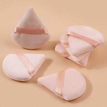 6个杏色粉扑，三角形化妆海绵，超柔软干湿两用定妆粉扑，便携化妆工具 - 杏色 - 查看 10