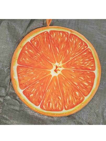 1个30厘米水果主题圆形椅垫 - 西瓜橙子沙发垫，房间装饰椅垫，厨房椅垫，柔软针织地垫，卧室装饰软垫，适用于室内/室外装饰、露台用餐或家居装饰，通用椅垫 | 趣味设计 | 针织结构，水果装饰