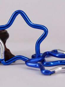 户外钥匙扣 - 创意登山扣式露营户外配件，铝制星形登山扣，创意弹簧钩钥匙扣，户外露营徒步配件，3 个工作日内发货，铝合金户外星形弹簧锁钥匙扣 - 彩色 - 查看 6